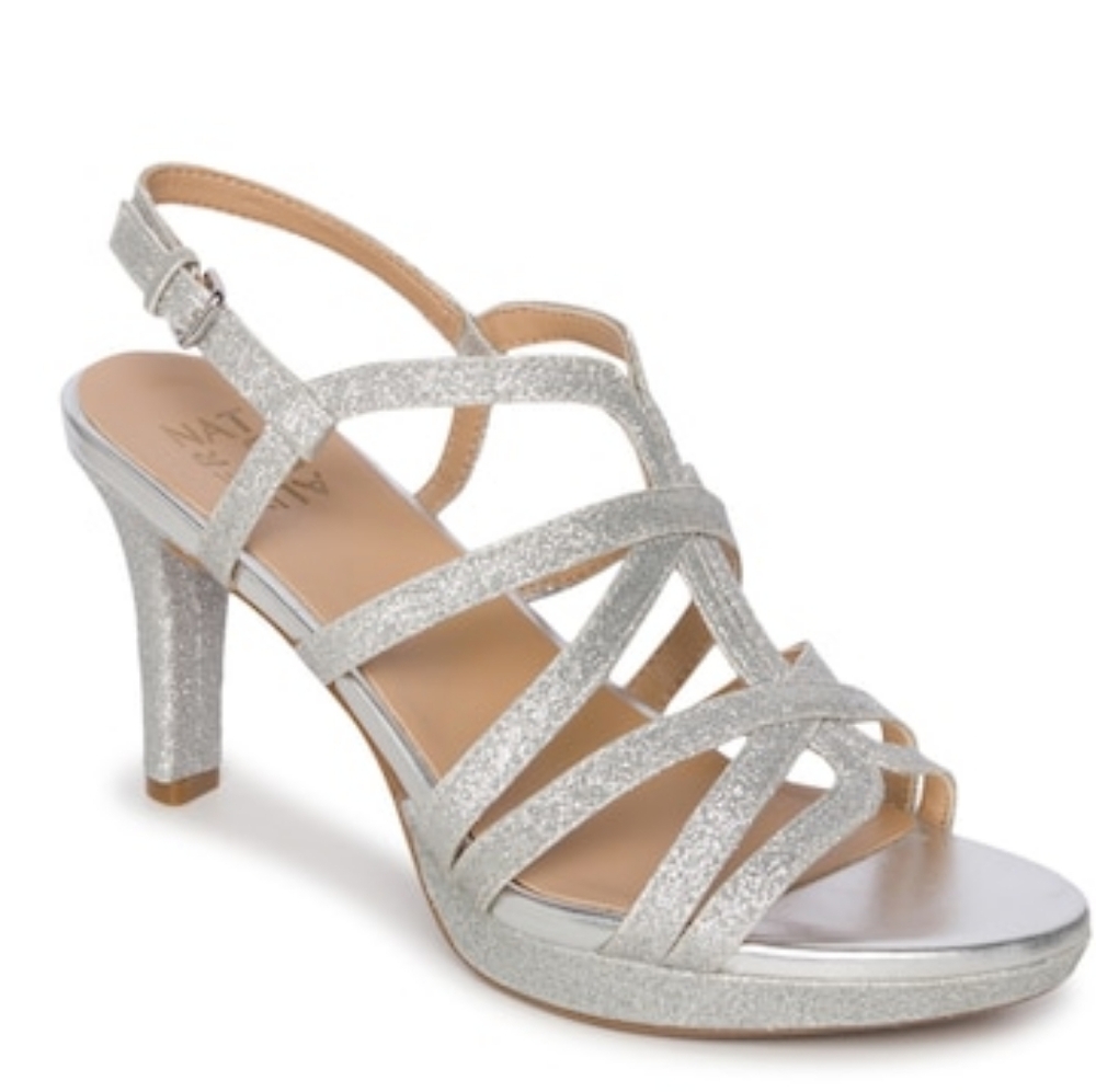 Naturalizer Glittering Silver Heels